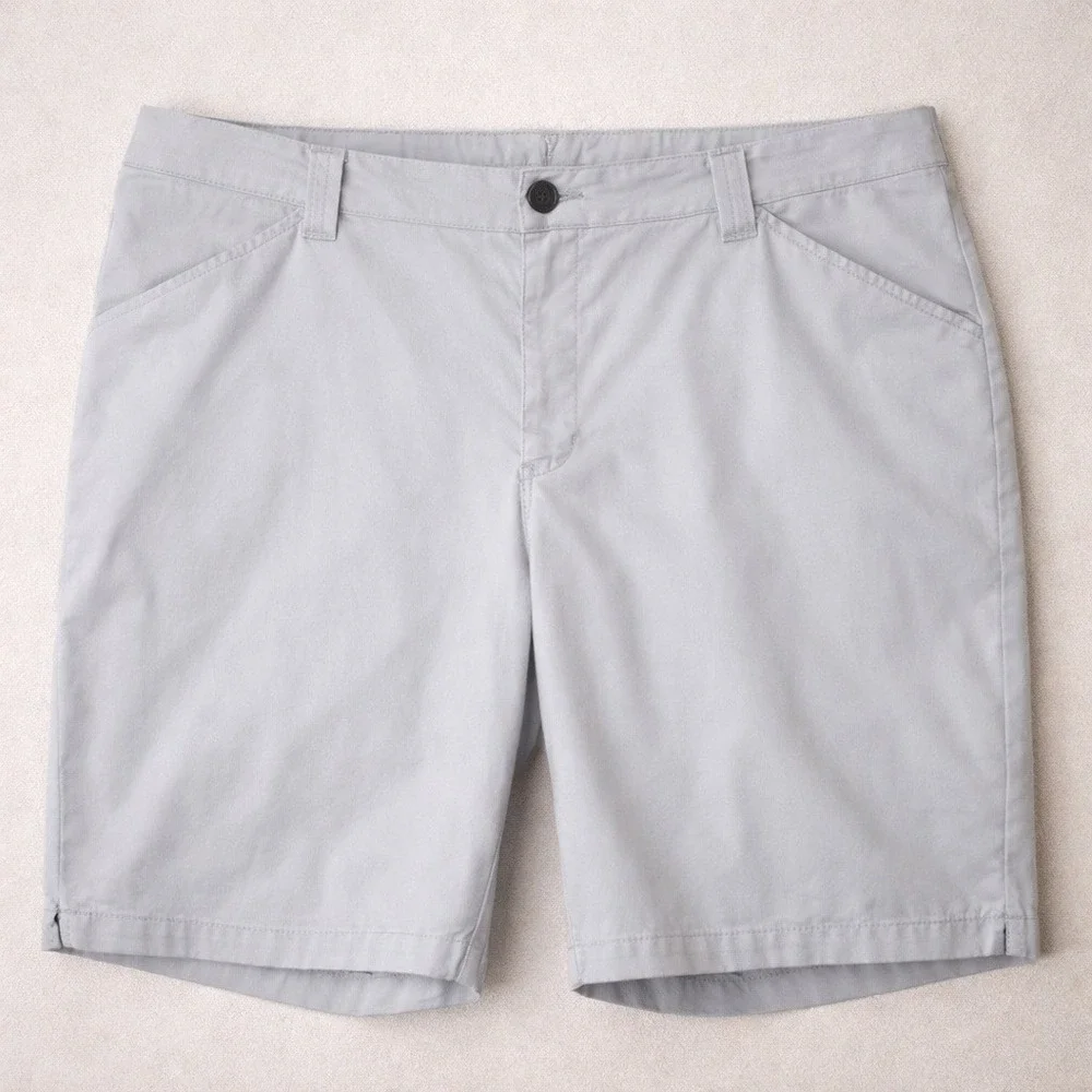 Lee Legendary Plus Womens‎ Bermuda Shorts Light Gray MidRise 9